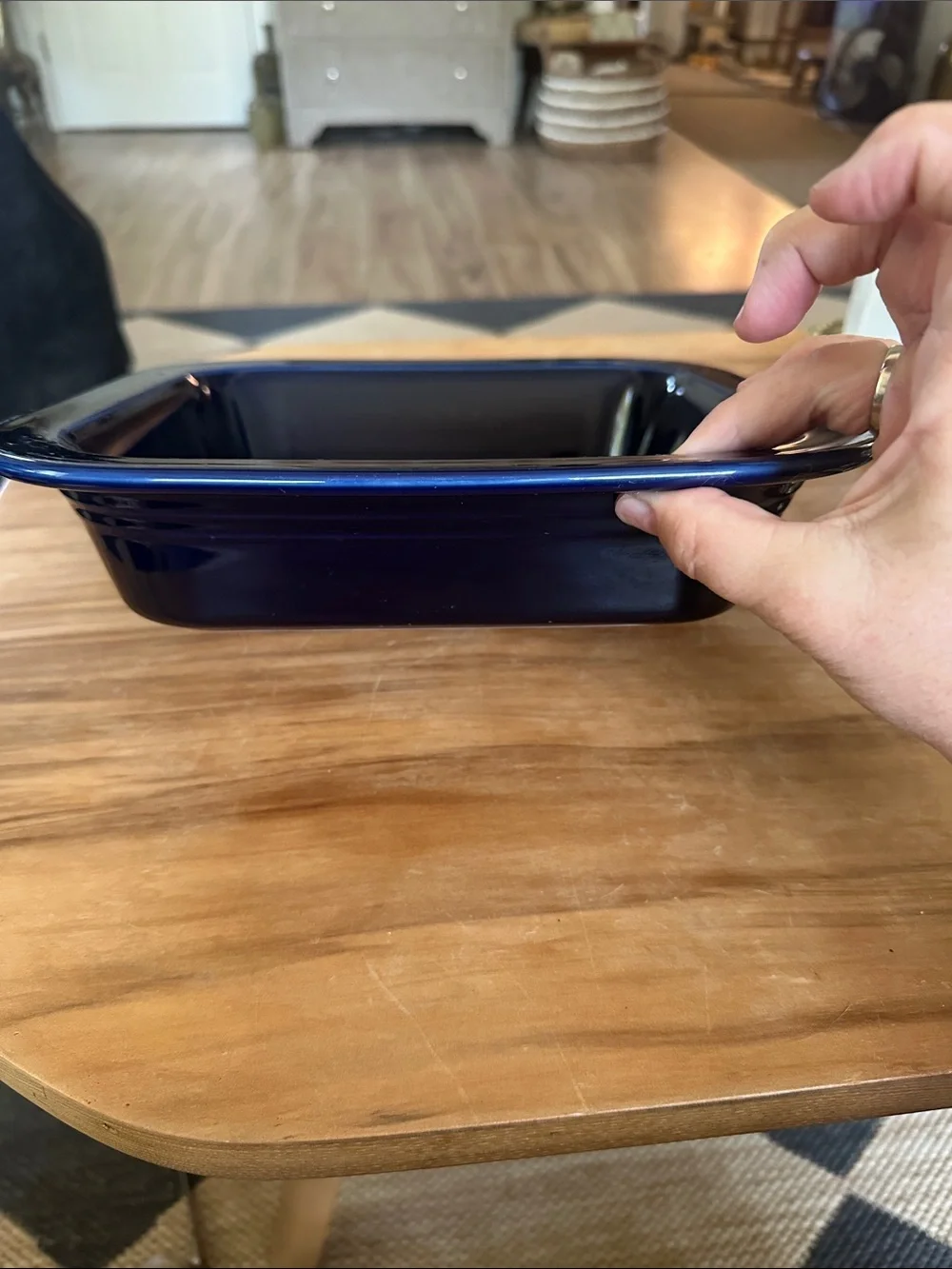 Fiestaware dark blue Square Ceramic Baker 9x9
